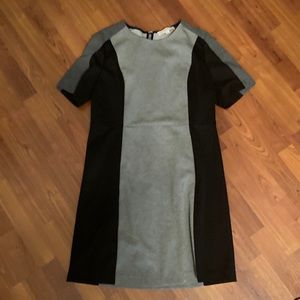 Ann Taylor LOFT Black/ Grey Colorblock Dress